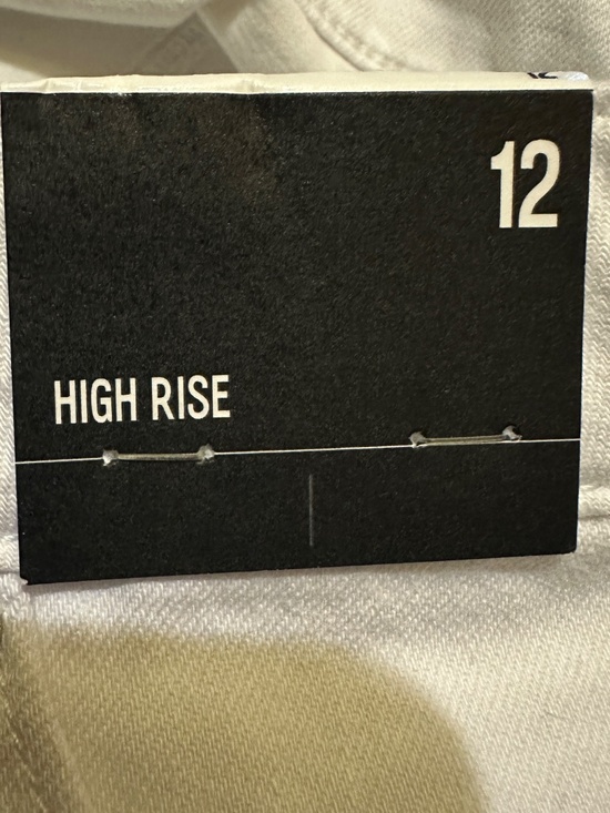 Express White High Rise Midi Jean Skirt Size 12 - Picture 12 of 16